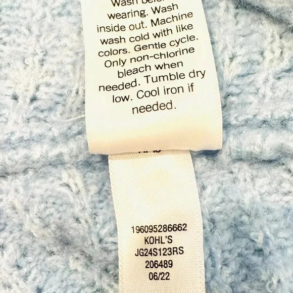 NWT SO GOODS FOR LIFE Juniors Long Sleeve Vneck Collar Pullover Blue Sweater XXL - Picture 12 of 12